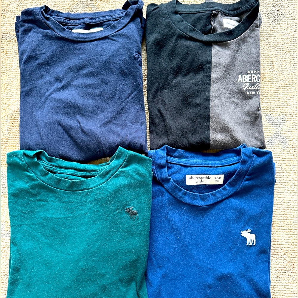 Lot of 4 Abercrombie Kids Long sleeve shirts size 9/10